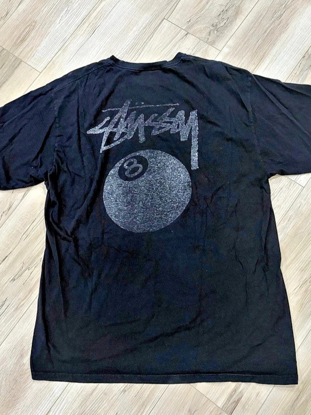 Stussy 8 Ball Tee Black Graphic T-Shirt Black XL
